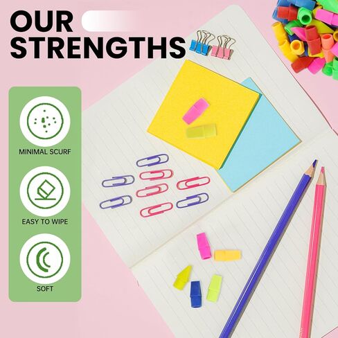 180 قطعة من Butterfunny على شكل إزميل ممحاة علوية ممحاة كبيرة لمستلزمات الدراسة المدرسية in Kuwait