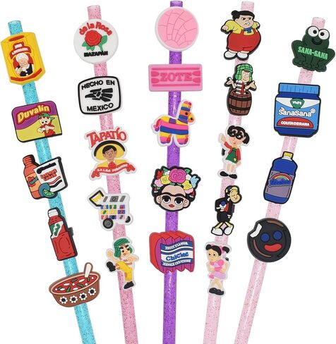 24PCS Mexican Pencil Toppers Pencil Clip Decoration for Students Gifts Awards,Chavo del ocho Straw Toppers for tumbler Glass Straw Decoration in Kuwait