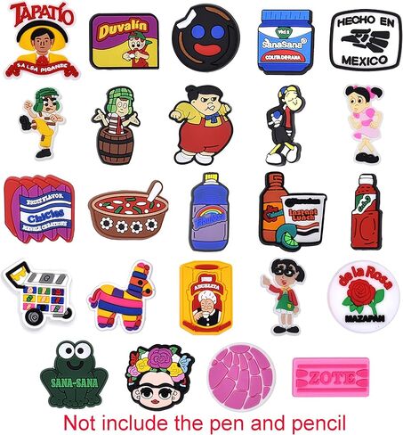 24PCS Mexican Pencil Toppers Pencil Clip Decoration for Students Gifts Awards,Chavo del ocho Straw Toppers for tumbler Glass Straw Decoration in Kuwait