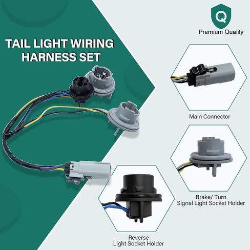 مجموعة مصابيح الذيل متوافقة مع Ford F-150 2018 2019 2020 نوع الهالوجين، F150 OE-Style استبدال JL3Z-13404-H، مع لمبة وحزام أمان، بدون LED، بدون نقطة عمياء، جانب الركاب الأيمن in Kuwait