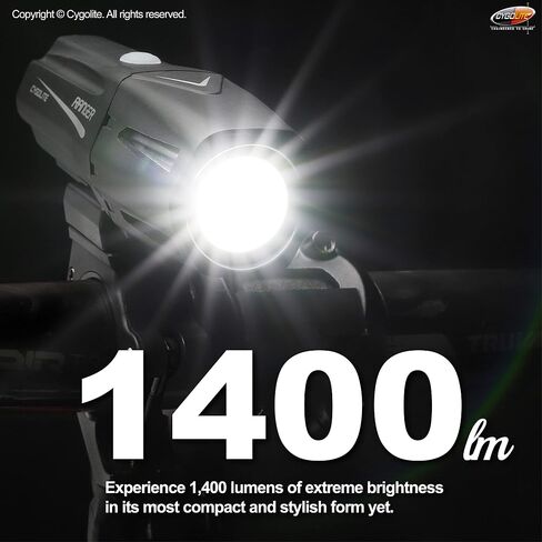 Cygolite Ranger – 1,400 Lumen Bike Light – 5 Night & 3 Daytime Modes – Compact & Durable – IP67 Waterproof – Secured Hard Mount – USB Rechargeable Headlight – for Road, Mountain, Commuter Bicycles in Saudi Arabia