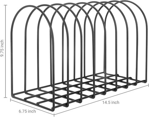 MyGift Large Desktop Document Holder, Black Metal Wire File Folder Organizer Rack with 8-Slots and Arch Design in Saudi Arabia