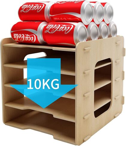 PUNCIA 7 طبقات طولية منظم ورق مكتب خشبي لمكتب سطح المكتب حامل الملفات علبة الرسائل حرف A4 فارز الورق وثيقة كتاب مجلة البريد تخزين الرف الرف منظم الأدب in Kuwait