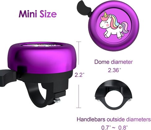 Kid's Bike Bell Vintage Classic Aluminum Alloy Bicycle Bell Loud Crisp Sound Bike Horns Unicorn Cycling Bell Handlebars Bell for Bike Blue Bicycle Bell for Adults Girls Boy in Saudi Arabia