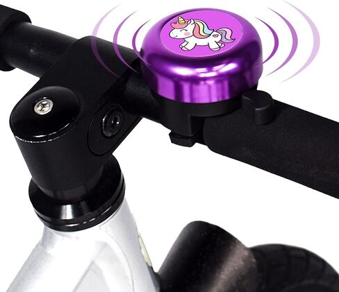 Kid's Bike Bell Vintage Classic Aluminum Alloy Bicycle Bell Loud Crisp Sound Bike Horns Unicorn Cycling Bell Handlebars Bell for Bike Blue Bicycle Bell for Adults Girls Boy in Saudi Arabia