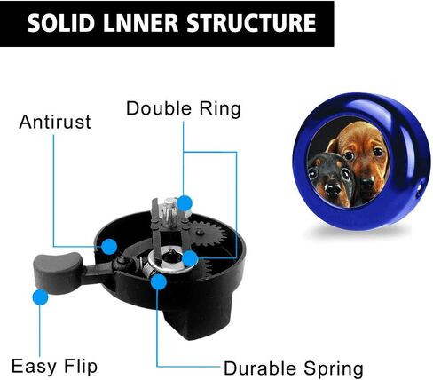 جرس دراجة للأطفال كلاسيكي من سبائك الألومنيوم جرس دراجة بصوت عالٍ ونقي أبواق الدراجة يونيكورن جرس مقود الدراجة جرس للدراجة جرس دراجة أزرق للبالغين البنات والأولاد in Kuwait