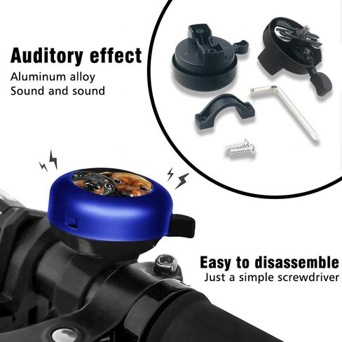 جرس دراجة للأطفال كلاسيكي من سبائك الألومنيوم جرس دراجة بصوت عالٍ ونقي أبواق الدراجة يونيكورن جرس مقود الدراجة جرس للدراجة جرس دراجة أزرق للبالغين البنات والأولاد in Kuwait