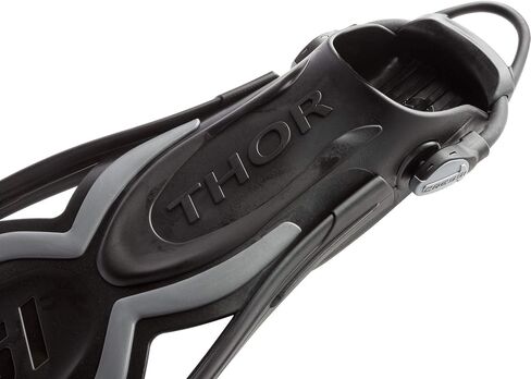 Cressi Adult Open Heel Fins with Elastic Bungee Strap for Scuba Diving - Strength, Power, Comfort, Aesthetics, Lightness - Thor EBS: Made in Italy in Saudi Arabia