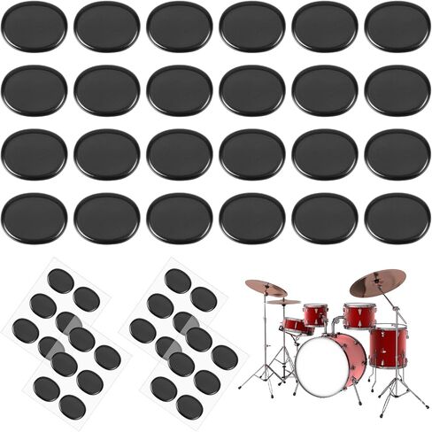 48 Pcs Drum Muffler Drum Silencer Pads Drum Dampeners Gel Pads Drum Mute Pads Silicone Drum Mute Gel Drum Dampeners Drum Dampener Gels Drum Accessories for Drums Control in Saudi Arabia