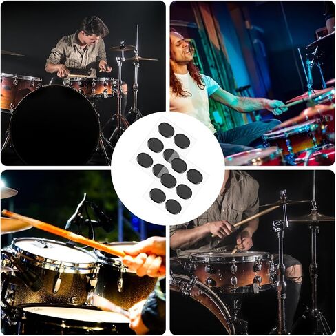 48 Pcs Drum Muffler Drum Silencer Pads Drum Dampeners Gel Pads Drum Mute Pads Silicone Drum Mute Gel Drum Dampeners Drum Dampener Gels Drum Accessories for Drums Control in Saudi Arabia
