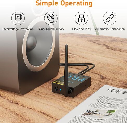 Lavales Wireless Audio Transmitter Receiver 2.4Ghz Wireless Adapter Kit for TV to Subwoofer/Powered Speaker/Stereo/Soundbar, 320ft Long Range 20ms Low Lag 192kHz/24bit HiFi Audio in Kuwait