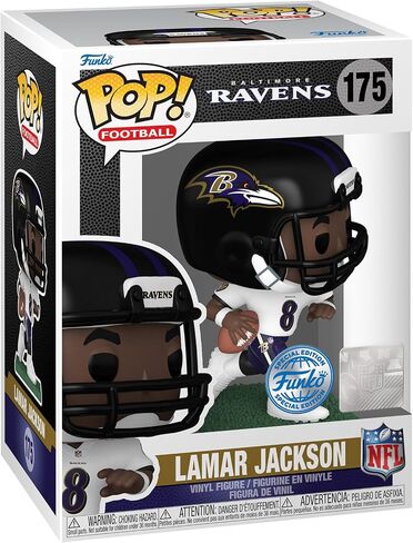 Lamar Jackson (Baltimore Ravens) (Away Jersey) Funko Pop! NFL Series 9 in Saudi Arabia