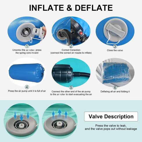Air Roller Gymnastics Air Barrel Inflatable Tumbling Mat, Gymnastic Equipment Tumbler Backbend Trainer with Electric Pump for Home Use, Gym Training, Yoga Balance Exercise, Cheerleading in Saudi Arabia