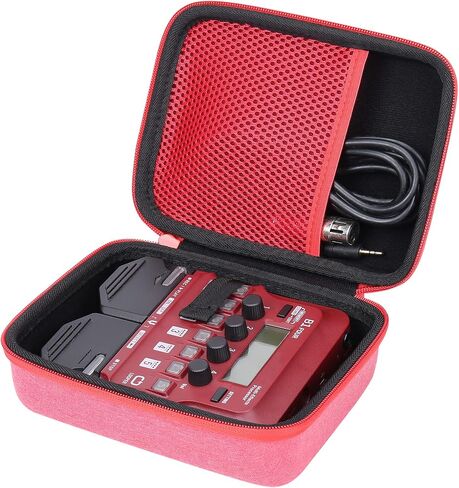 حقيبة حمل صلبة بديلة من co2CREA لدواسة معالج Zoom FOUR Bass Guitar متعددة التأثيرات (Zoom G1X B1X A1X FOUR حافظة جيتار، حافظة حمراء) in Saudi Arabia