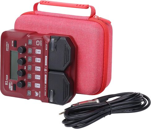 حقيبة حمل صلبة بديلة من co2CREA لدواسة معالج Zoom FOUR Bass Guitar متعددة التأثيرات (Zoom G1X B1X A1X FOUR حافظة جيتار، حافظة حمراء) in Saudi Arabia