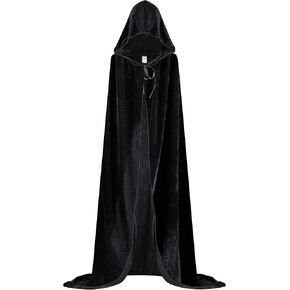 Spooktacular Creations Long Hooded Cloak Velvet Cloak Halloween Women Witch Cape Costume Accessory in Kuwait