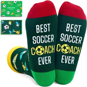 Zmart Coach Gifts for Men Dad - Soccer Coach Basketball Coach Gifts, Best Coach Ever Socks
