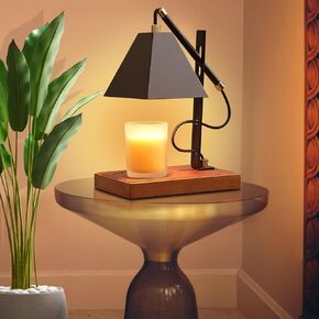 Candle Warmer lamp, ishphso electric lamp with timer for home décor, adjust height brightness with no open flame,wax warmer lamp dimmable,house warming gift office essentials anniversary, with 2 bulbs