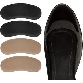ZenToes Heel Protectors Back of Shoes Cushioned Adhesive Liner Inserts for Men and Women - 8 Count (Black and Tan)