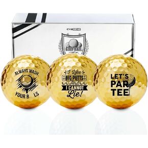 CybGene Funny Golf Gifts Set for Men, Golf Balls Set for Golf Lovers, Perfect for Dad, Boss, Grandpa for Birthday - Wash