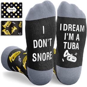 HAPPYPOP Tuba Gifts for Men Women - Tuba Socks for Tuba Player, Tubaist Gifts Music Gifts Teens