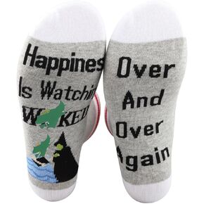 PXTIDY Witch Musical Socks Broadway Musical Gifts Happiness Is Watching Witch Theatre Novelty Socks Theater Gifts