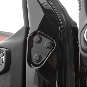 Black Door Screw Protector Cover Trim for Jeep Wrangler JL 4XE Gladiator JT 2018 2019 2020 2021 2022 2023 2024 2025 Door Lock Protective Cover 2-Pack