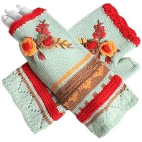 Floral Women's Gloves Fingerless Vintage Cute Kawaii