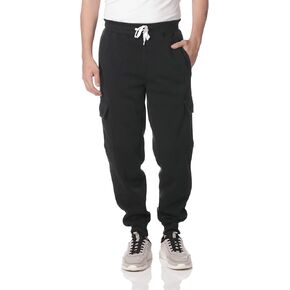 Southpole Men's Active Fleece & Tech Woven Cargo Jogger Pants