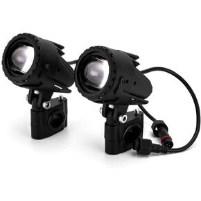 Mofun 60W Motorcycle Auxiliary LED Light Kit White/Amber Fog Light with Wire Harness Compatible with Polaris ACE Sportsman Outlander Renegade Raptor 700