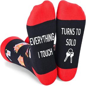 sockfun Real Estate Agent Gifts Realtor Gifts For Women Real Estate Gifts, Unisex Realtor Socks Real Estate Socks