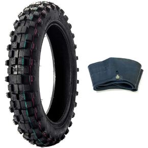 MMG Combo Knobby Tire with Inner Tube 2.50-10 Front or Rear Trail Off Road Dirt Bike Motocross Pit