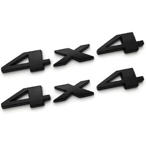 PTDecals 2X Metal 3D 4X4 Emblem Badge Chrome Silver Auto Tuning Sticker Decal Replacement for SUV 4WD AWD(14x2CM)