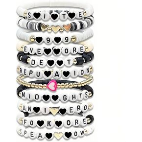 Friendship Boho Layering Bracelet for Women, Albums Inspired Charm Bracelet Set for Music Fans in Saudi Arabia