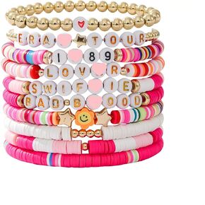 Friendship Boho Layering Bracelet for Women, Albums Inspired Charm Bracelet Set for Music Fans