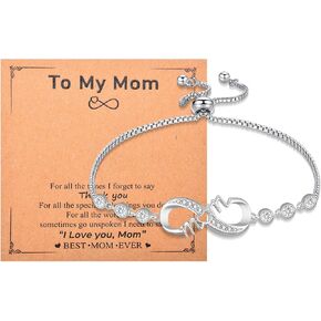 Gifts for Niece Nana Girlfriend Daughter Mom Granddaughter Grandma Sister, Infinity Love Bracelets for Women, Birthday Christmas Valentines Day Jewelry Gifts for Her