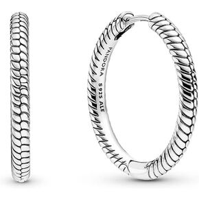 PANDORA Moments Charm Hoop Earrings - Great Gift for Women - Stunning Women's Earrings - Sterling Silver, No Gift Box