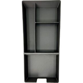 Lower Center Console Organizer for Tesla Model S & Tesla Model X 2021-2024 (Including Plaid) - Storage Organizer Tray Insert for the Compartment Under the Cupholders (Matte Black)