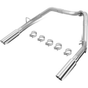 DNA MOTORING CBE-MU-CS09-53L Stainless Steel Cat Back Exhaust System [Compatible with 09-13 Chevy Silverado GMC Sierra 1500 6.2L V8 ]