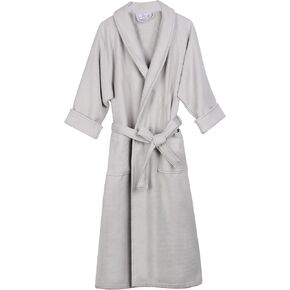Superior Waffle Weave Cotton Unisex Bathrobe with Belt, Soft and Absorbent Robe for Men and Women Bath Essentials Robes in Kuwait