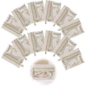 12 Pcs Travel Jewelry Organizer, Stylish Jewelry Bags for Efficient Storage, Durable Travel Jewelry Case for Easy Packing and Protection for Lady Mom Girl Travel Daily Use Business Trip