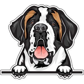 WickedGoodz St. Bernard Magnet - Saint Bernard Dog Magnetic Car Decal