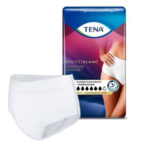 TENA Women Super Plus Disposable Underwear Female Pull On with Tear Away Seams Large, 54286, Super Plus, 64 Ct