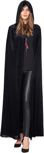 Spooktacular Creations Long Hooded Cloak Velvet Cloak Halloween Women Witch Cape Costume Accessory in Saudi Arabia