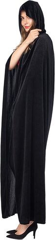 Spooktacular Creations Long Hooded Cloak Velvet Cloak Halloween Women Witch Cape Costume Accessory in Saudi Arabia