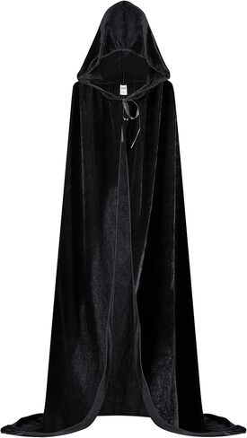 Spooktacular Creations Long Hooded Cloak Velvet Cloak Halloween Women Witch Cape Costume Accessory in Saudi Arabia