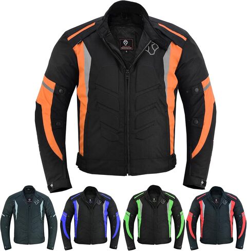 Motorsports Men’s Textile All-Season Motorcycle CE Armored Waterproof Protective with Air Vent Zippers in Kuwait