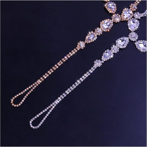 1 زوج الصيف شاطئ حجر الراين صنادل بيرفوت سلسلة القدم مع خاتم اصبع القدم كريستال الخلخال سوار الزفاف الزفاف حجر الراين خلخال سلسلة القدم مجوهرات للنساء in Kuwait