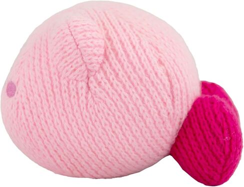 TOMY Nuiguru Knit Kirby Plush - Waving Kirby Plushie - Crochet Plushies - Collectible Crochet Stuffed Animals - Soft Cozy Plush Toys and Kirby Room Decor - 6 Inch in Saudi Arabia