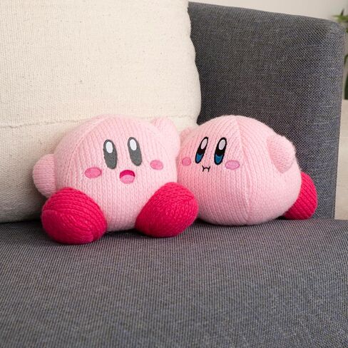 TOMY Nuiguru Knit Kirby Plush - Waving Kirby Plushie - Crochet Plushies - Collectible Crochet Stuffed Animals - Soft Cozy Plush Toys and Kirby Room Decor - 6 Inch in Saudi Arabia